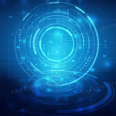 藍色科技感背景 數字時代的視覺語言