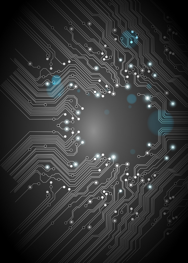 光效電子線路板 科技海報(bào)背景的視覺引擎